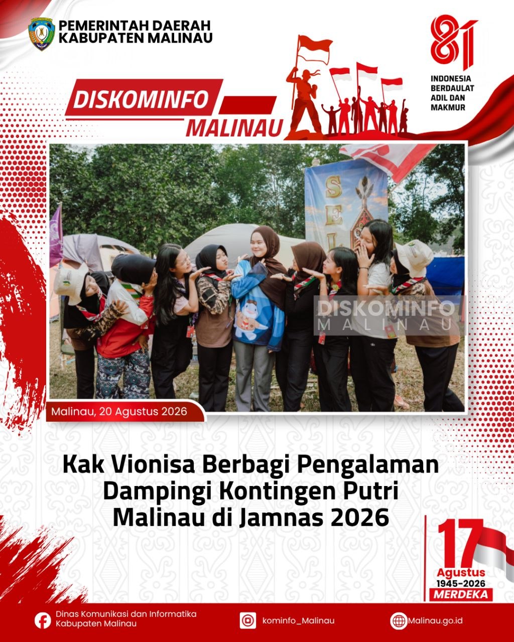 Kak Vionisa Berbagi Pengalaman Dampingi Kontingen Putri Malinau di Jamnas 2026