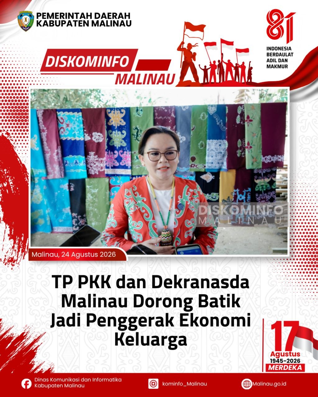 TP PKK dan Dekranasda Malinau Dorong Batik Jadi Penggerak Ekonomi Keluarga