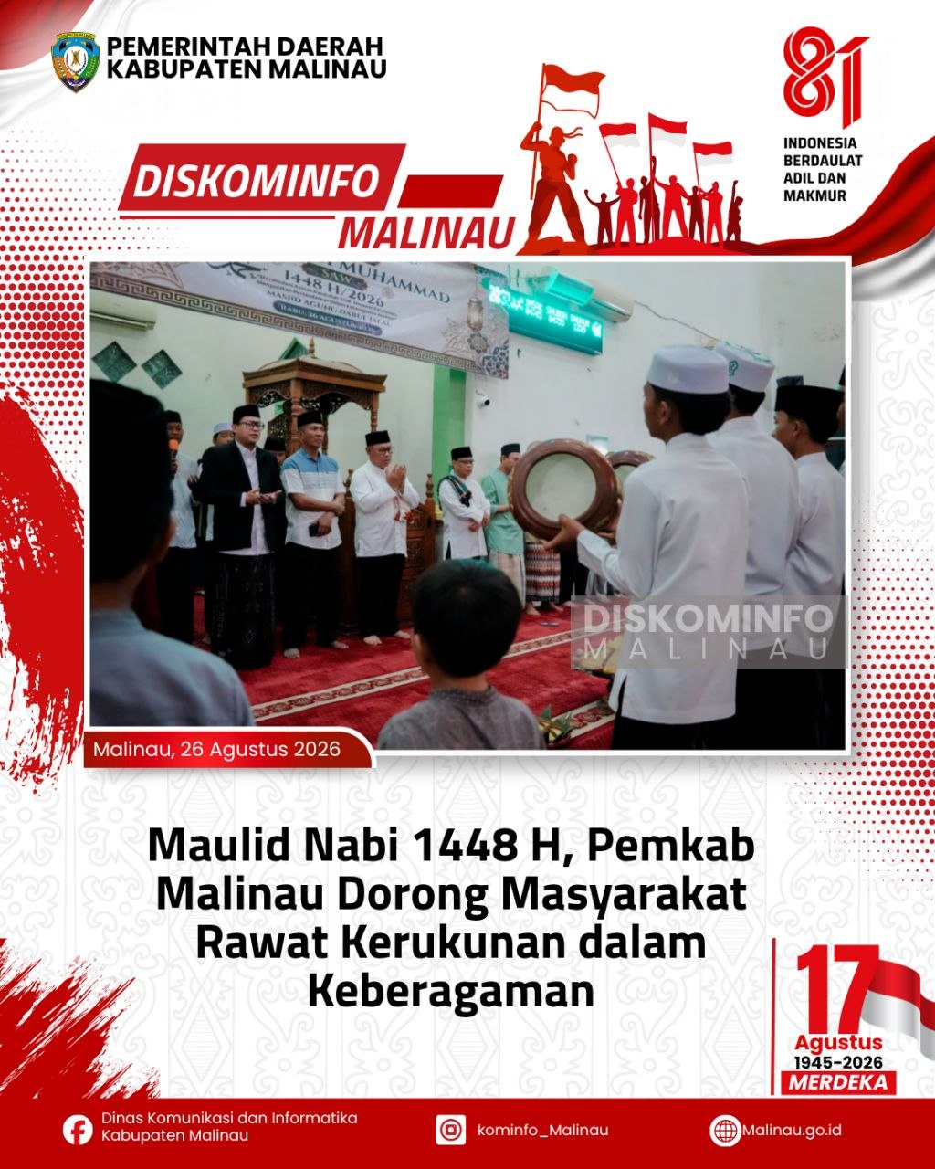 Maulid Nabi 1448 H, Pemkab Malinau Dorong Masyarakat Rawat Kerukunan dalam Keberagaman
