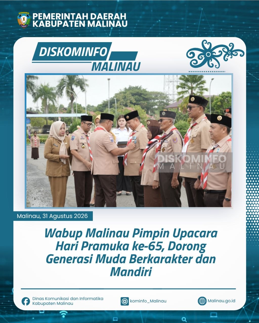 Wabup Malinau Pimpin Upacara Hari Pramuka ke-65, Dorong Generasi Muda Berkarakter dan Mandiri