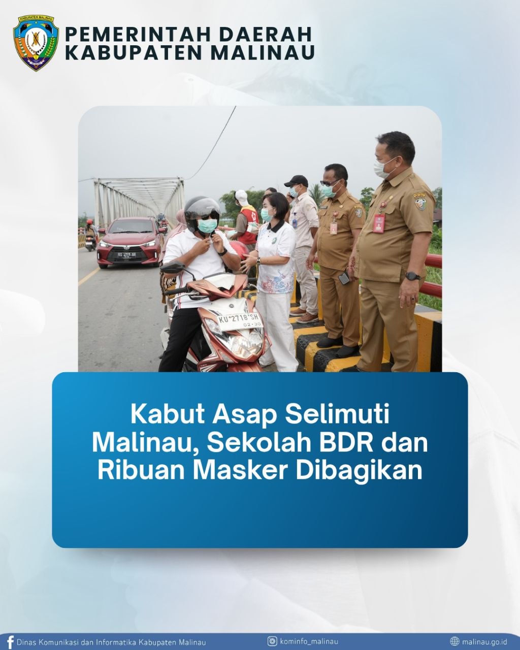 Kabut Asap Selimuti Malinau, Sekolah BDR dan Ribuan Masker Dibagikan