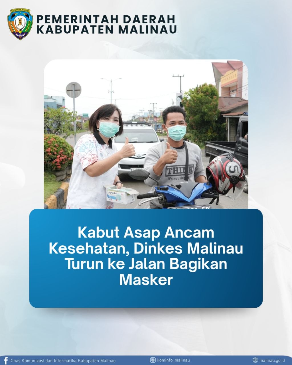 Kabut Asap Ancam Kesehatan, Dinkes Malinau Turun ke Jalan Bagikan Masker