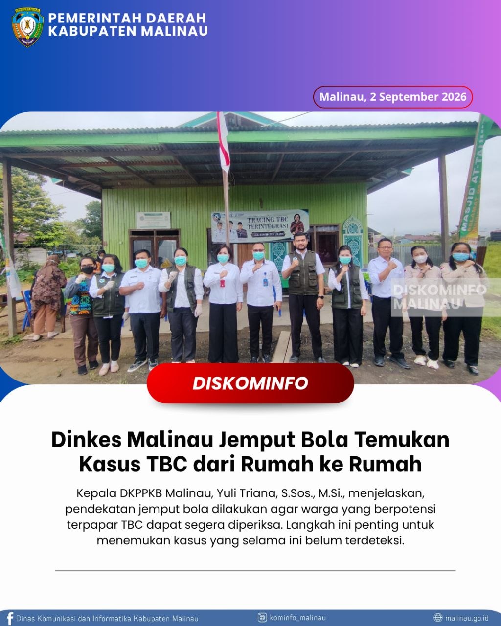 Dinkes Malinau Jemput Bola Temukan Kasus TBC dari Rumah ke Rumah