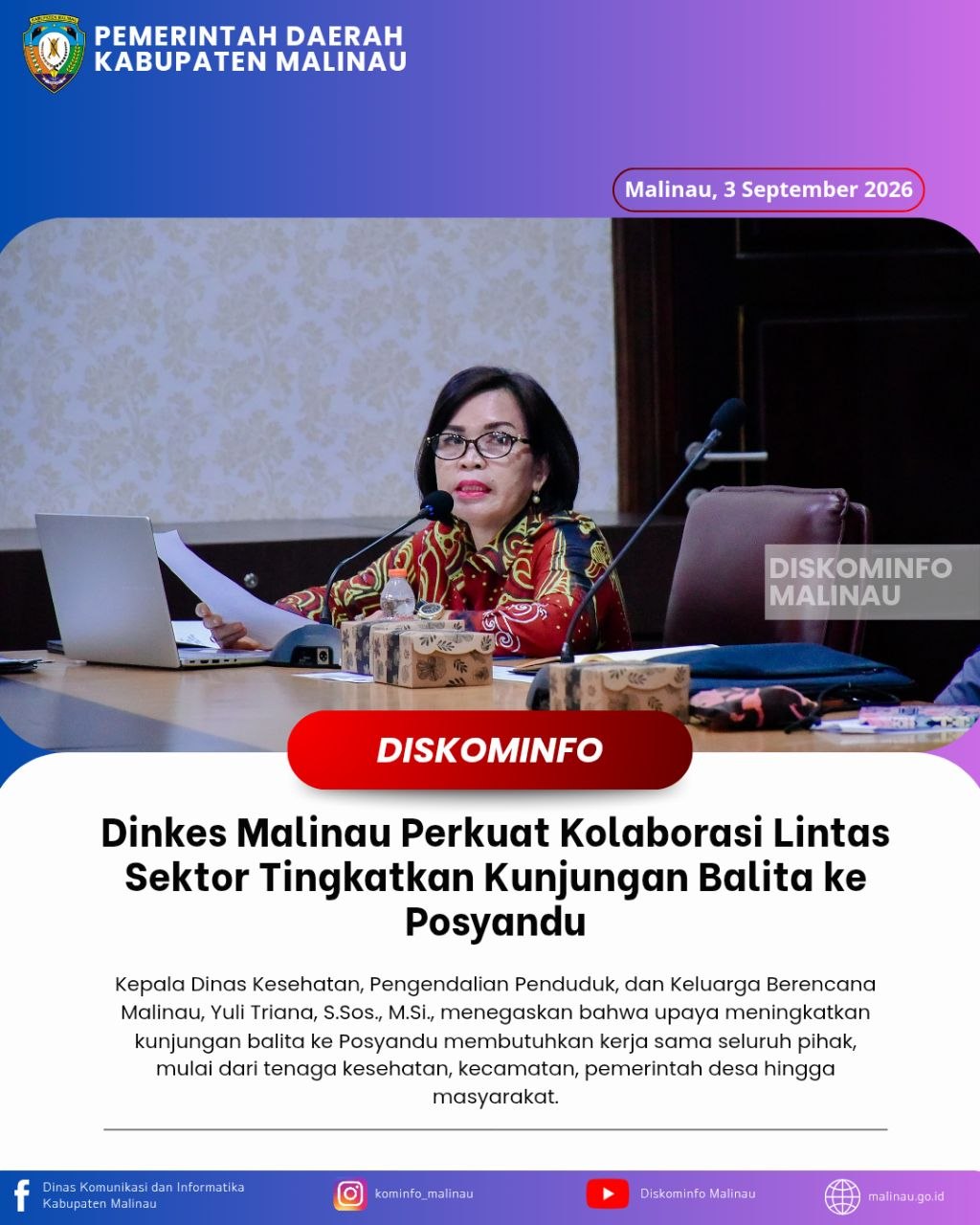 Dinkes Malinau Perkuat Kolaborasi Lintas Sektor Tingkatkan Kunjungan Balita ke Posyandu
