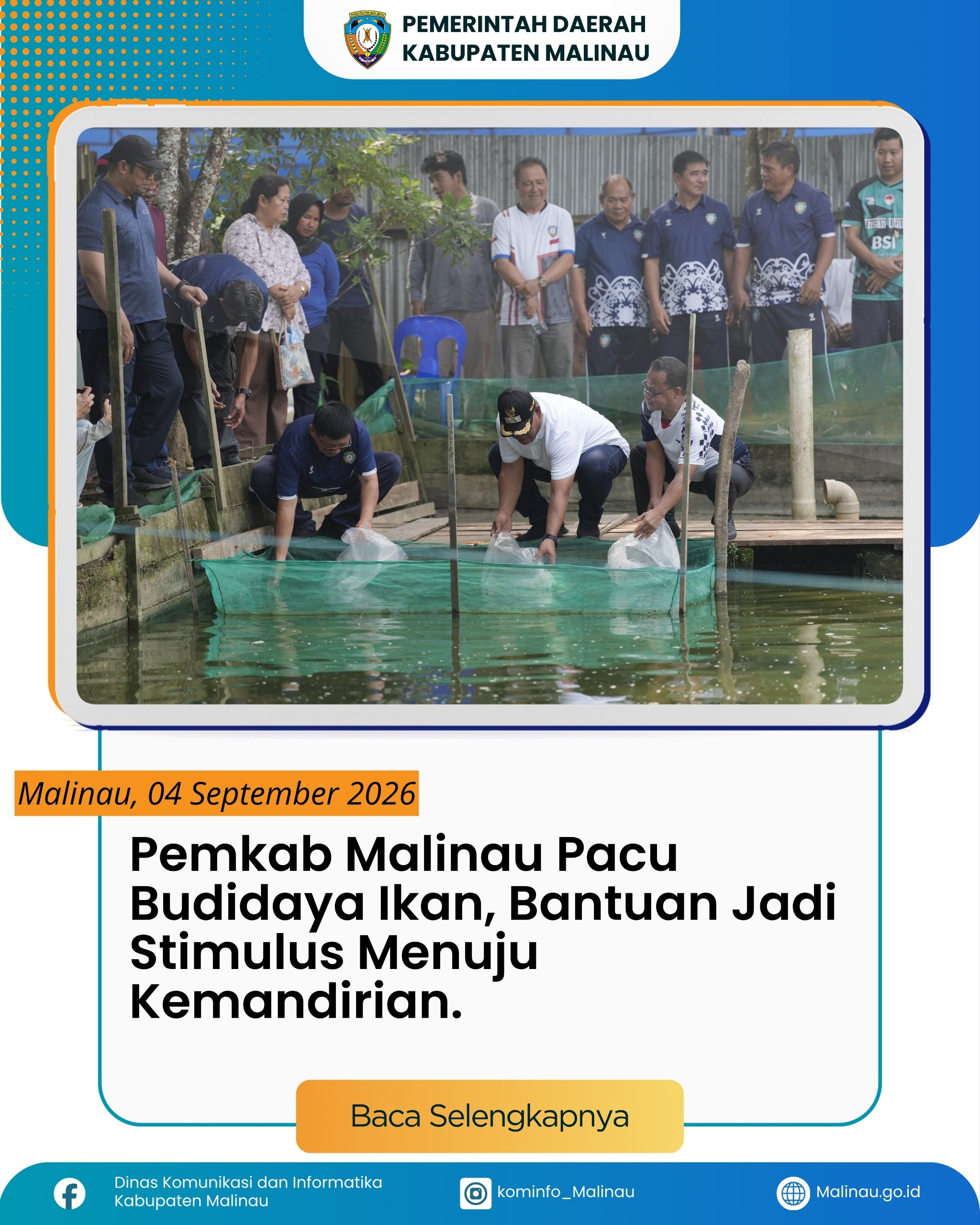 Pemkab Malinau Pacu Budidaya Ikan, Bantuan Jadi Stimulus Menuju Kemandirian
