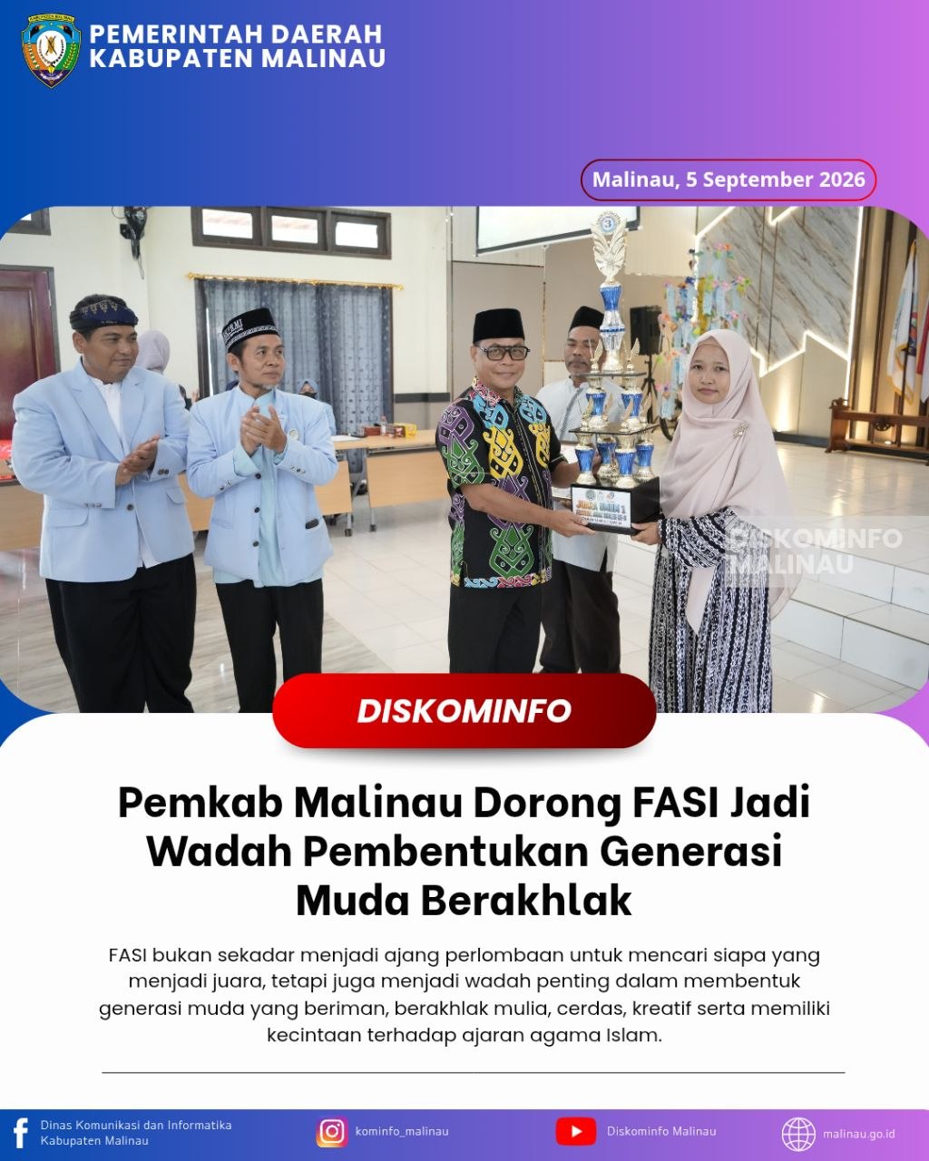 Pemkab Malinau Dorong FASI Jadi Wadah Pembentukan Generasi Muda Berakhlak