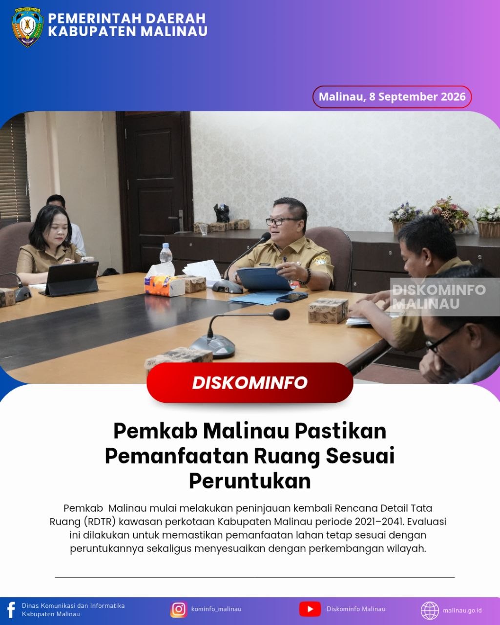 Pemkab Malinau Pastikan Pemanfaatan Ruang Sesuai Peruntukan