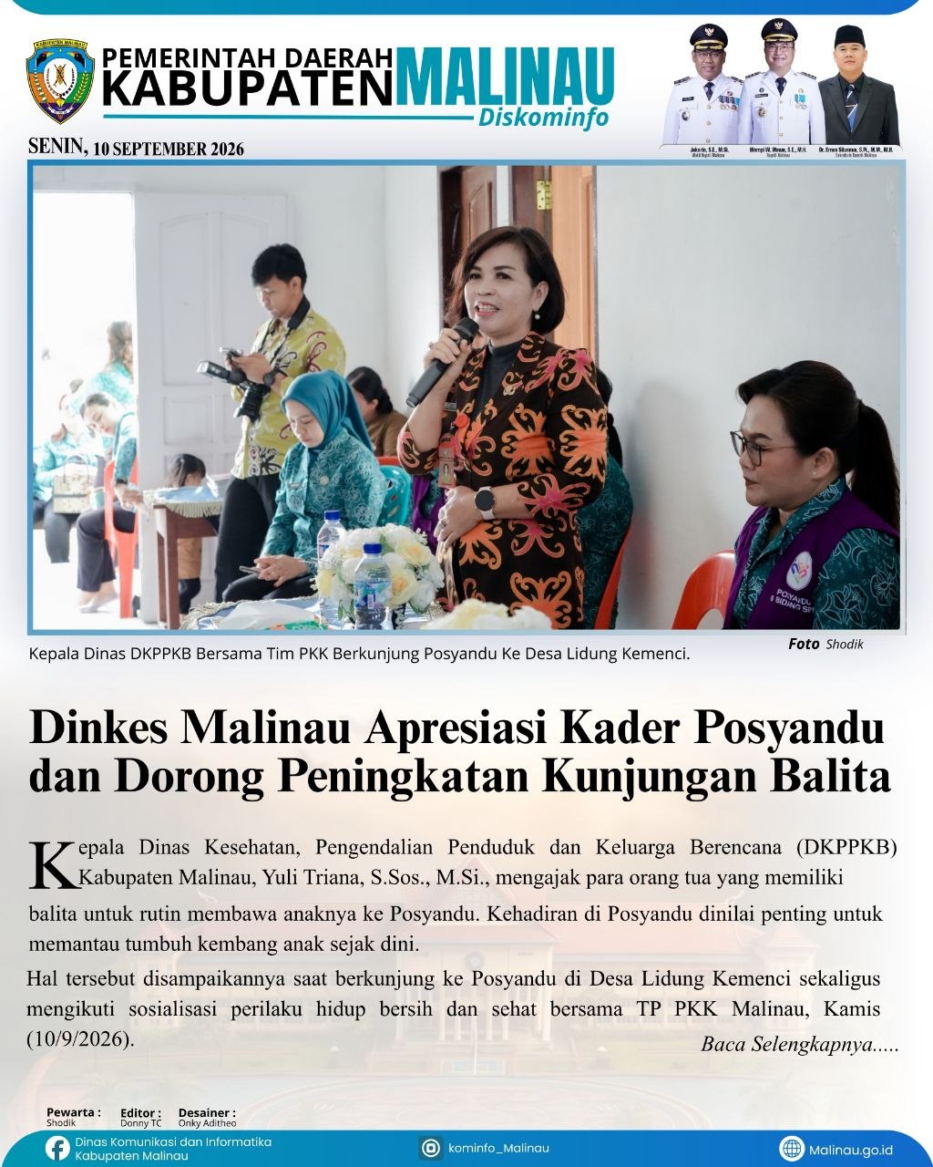 Dinkes Malinau Apresiasi Kader Posyandu dan Dorong Peningkatan Kunjungan Balita
