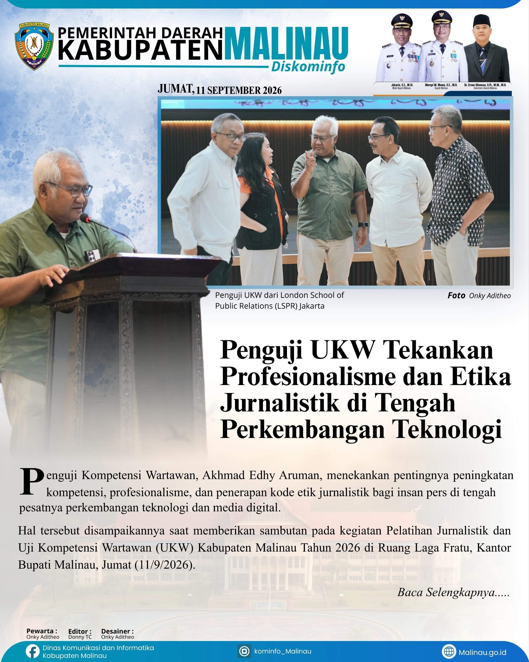 Penguji UKW Tekankan Profesionalisme dan Etika Jurnalistik di Tengah Perkembangan Teknologi