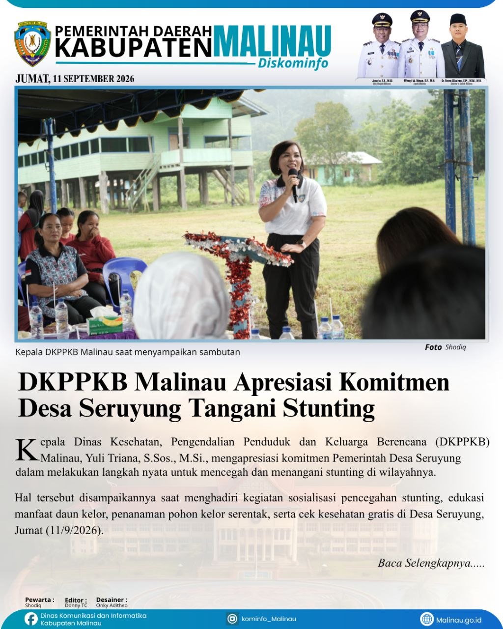 DKPPKB Malinau Apresiasi Komitmen Desa Seruyung Tangani Stunting