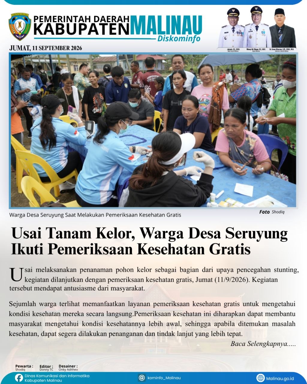 Usai Tanam Kelor, Warga Desa Seruyung Ikuti Pemeriksaan Kesehatan Gratis