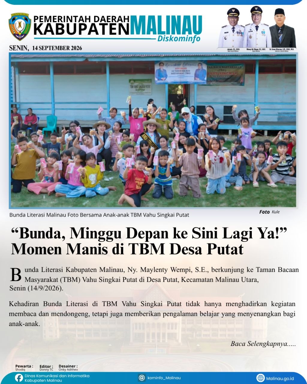 “Bunda, Minggu Depan ke Sini Lagi Ya!” Momen Manis di TBM Desa Putat