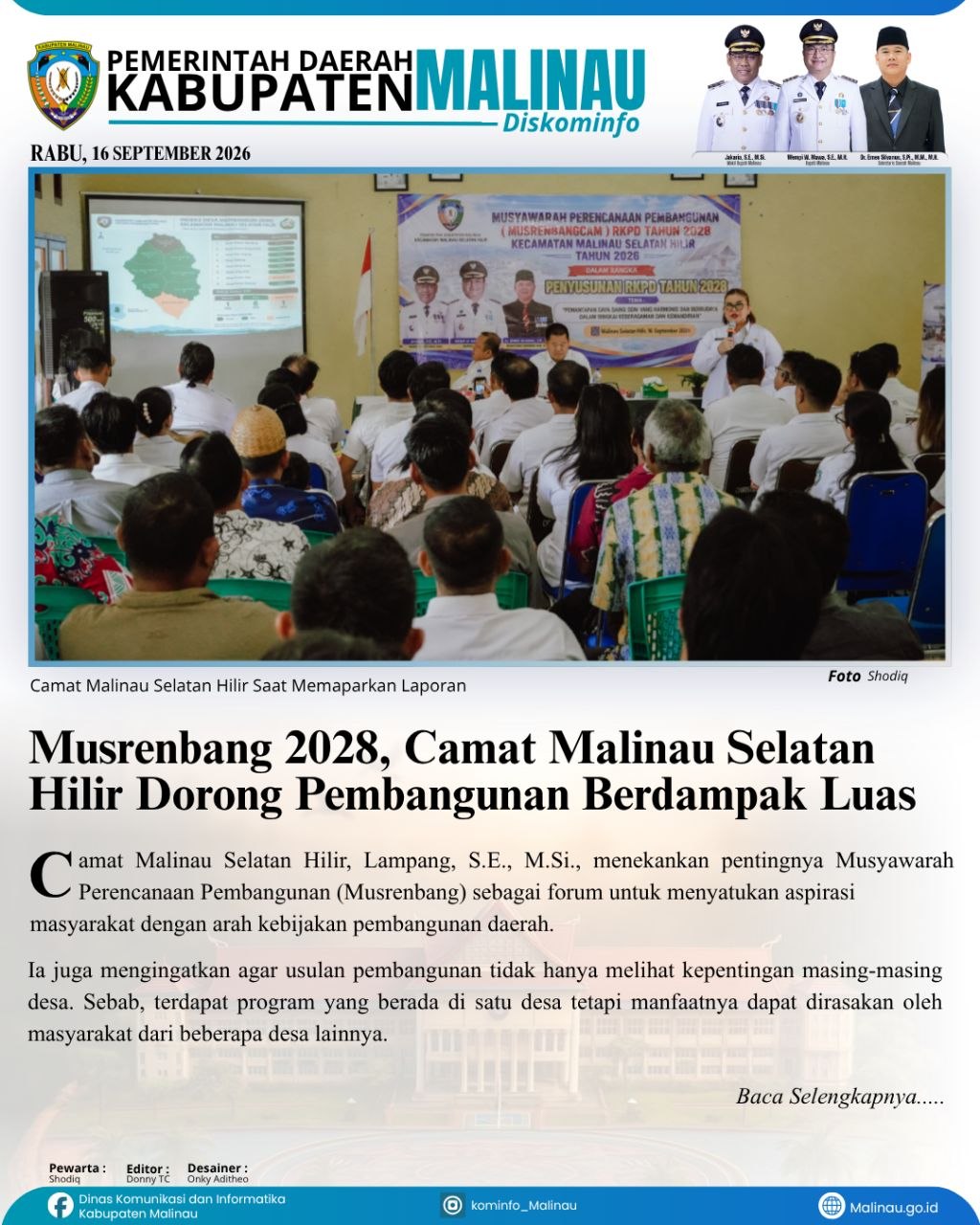 Musrenbang 2028, Malinau Selatan Hilir Dorong Pembangunan Berdampak Luas
