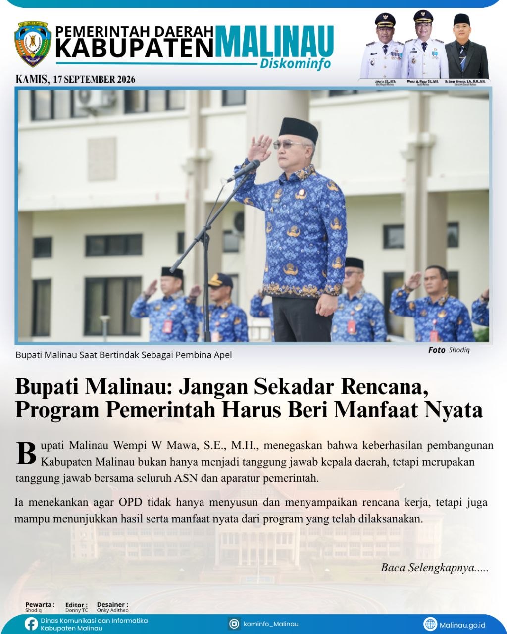 Bupati Malinau: Jangan Sekadar Rencana, Program Pemerintah Harus Beri Manfaat Nyata