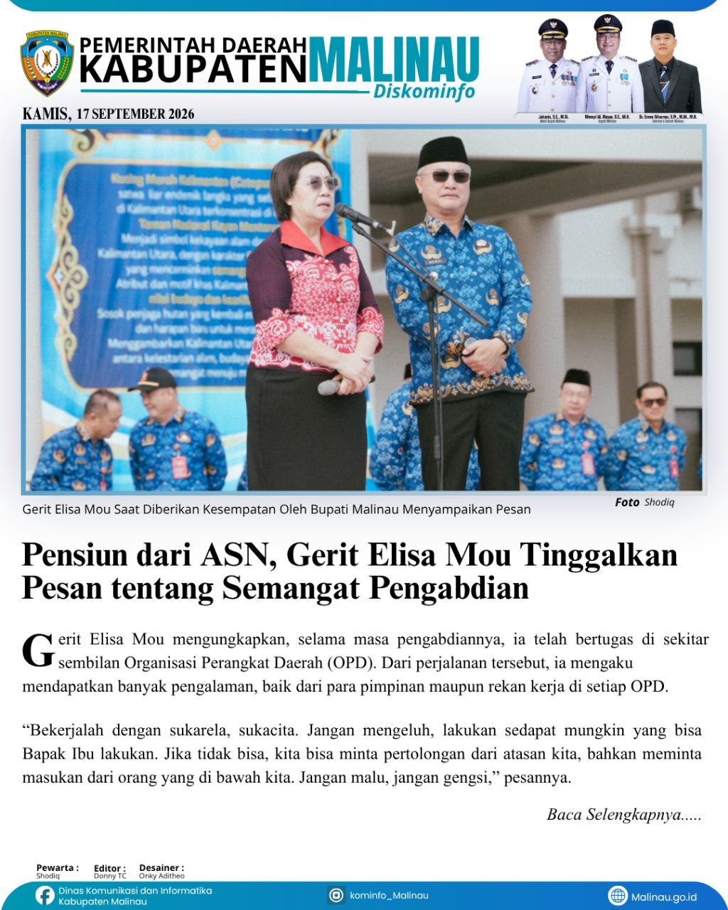 Pensiun dari ASN, Gerit Elisa Mou Tinggalkan Pesan tentang Semangat Pengabdian