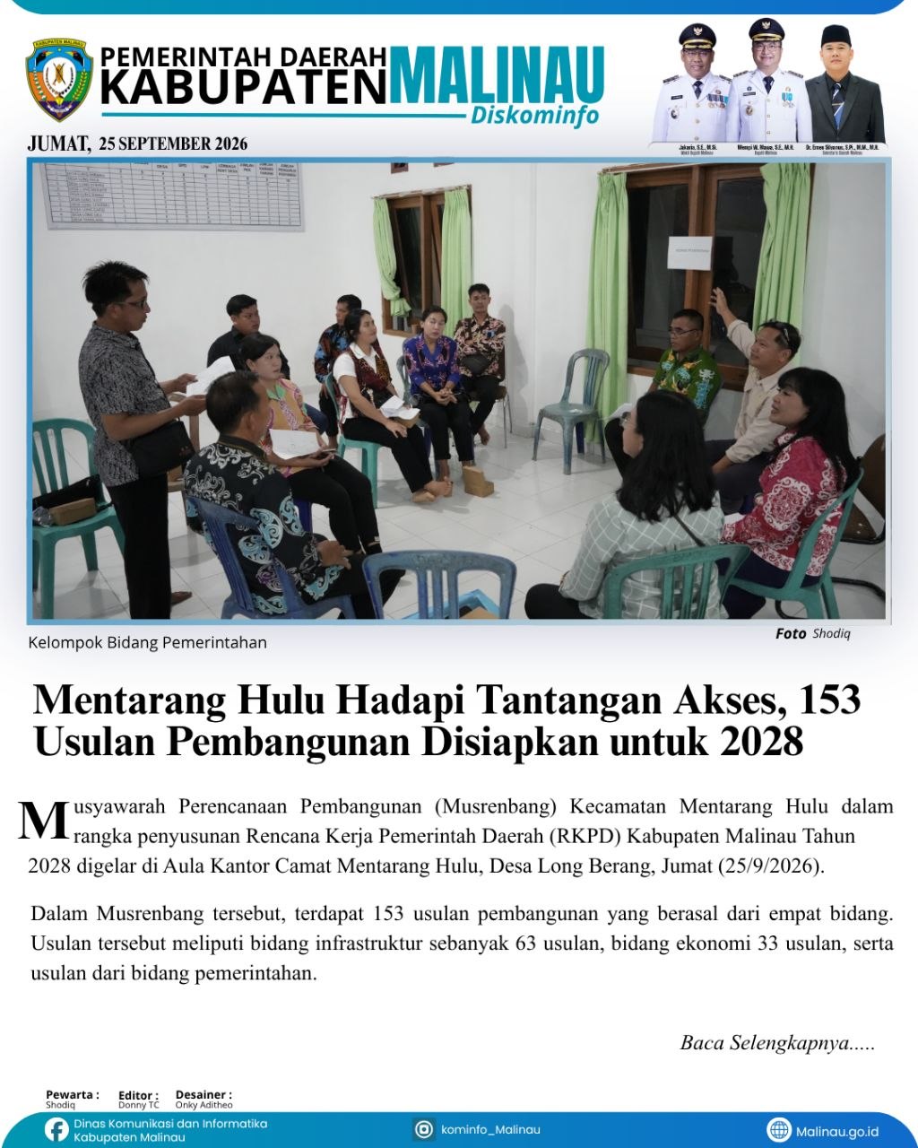 Mentarang Hulu Hadapi Tantangan Akses, 153 Usulan Pembangunan Disiapkan untuk 2028
