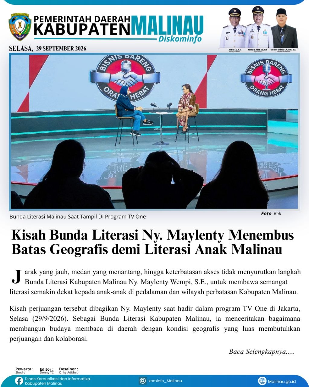 Kisah Bunda Literasi Ny. Maylenty Menembus Batas Geografis demi Literasi Anak Malinau