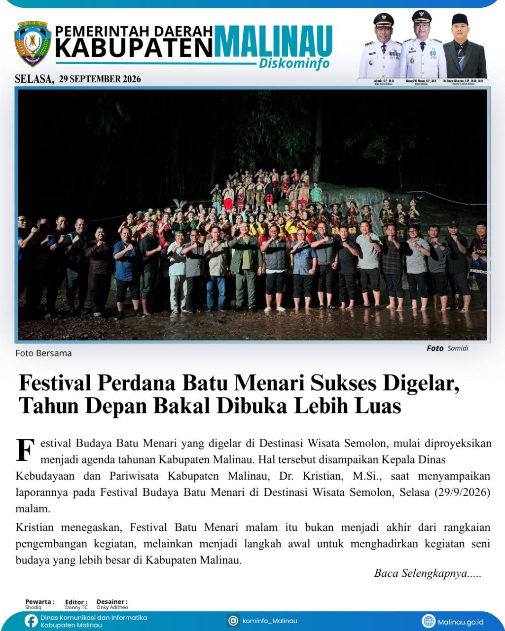 Festival Perdana Batu Menari Sukses Digelar, Tahun Depan Bakal Dibuka Lebih Luas