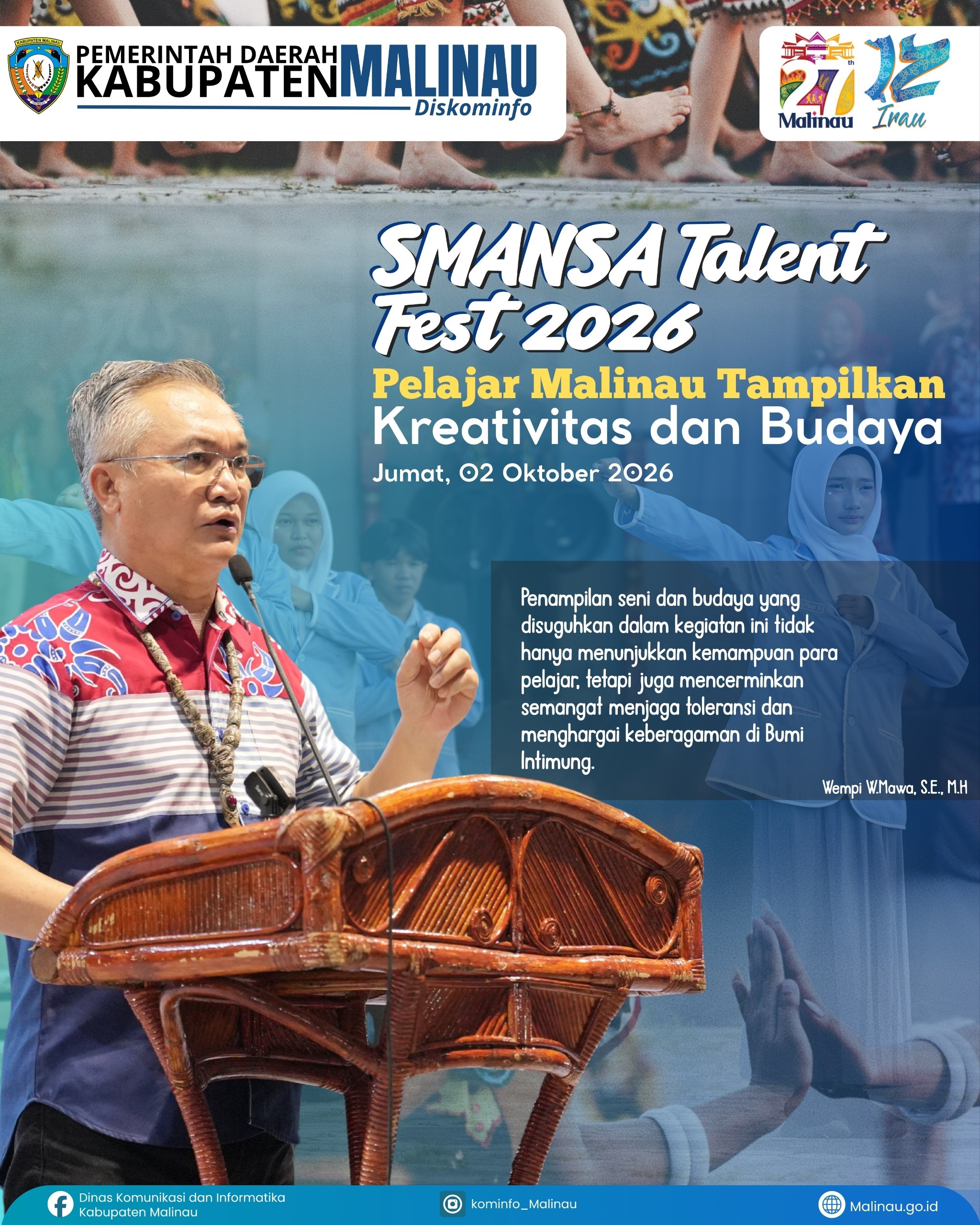 SMANSA Talent Fest 2026, Festival Seni Pelajar Pertama di Malinau: Angkat Budaya dan Kreativitas Generasi Muda