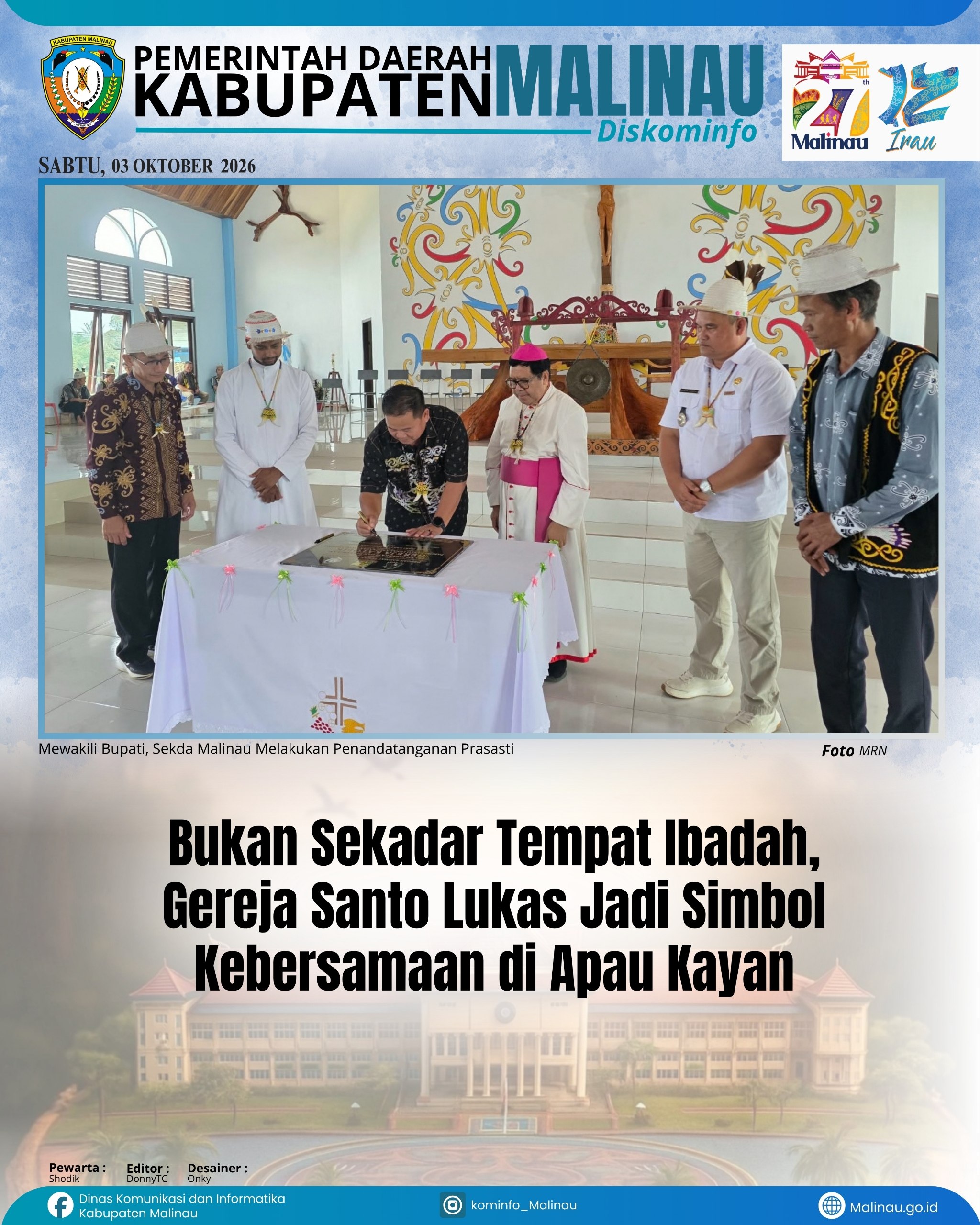 Bukan Sekadar Tempat Ibadah, Gereja Santo Lukas Jadi Simbol Kebersamaan di Apau Kayan