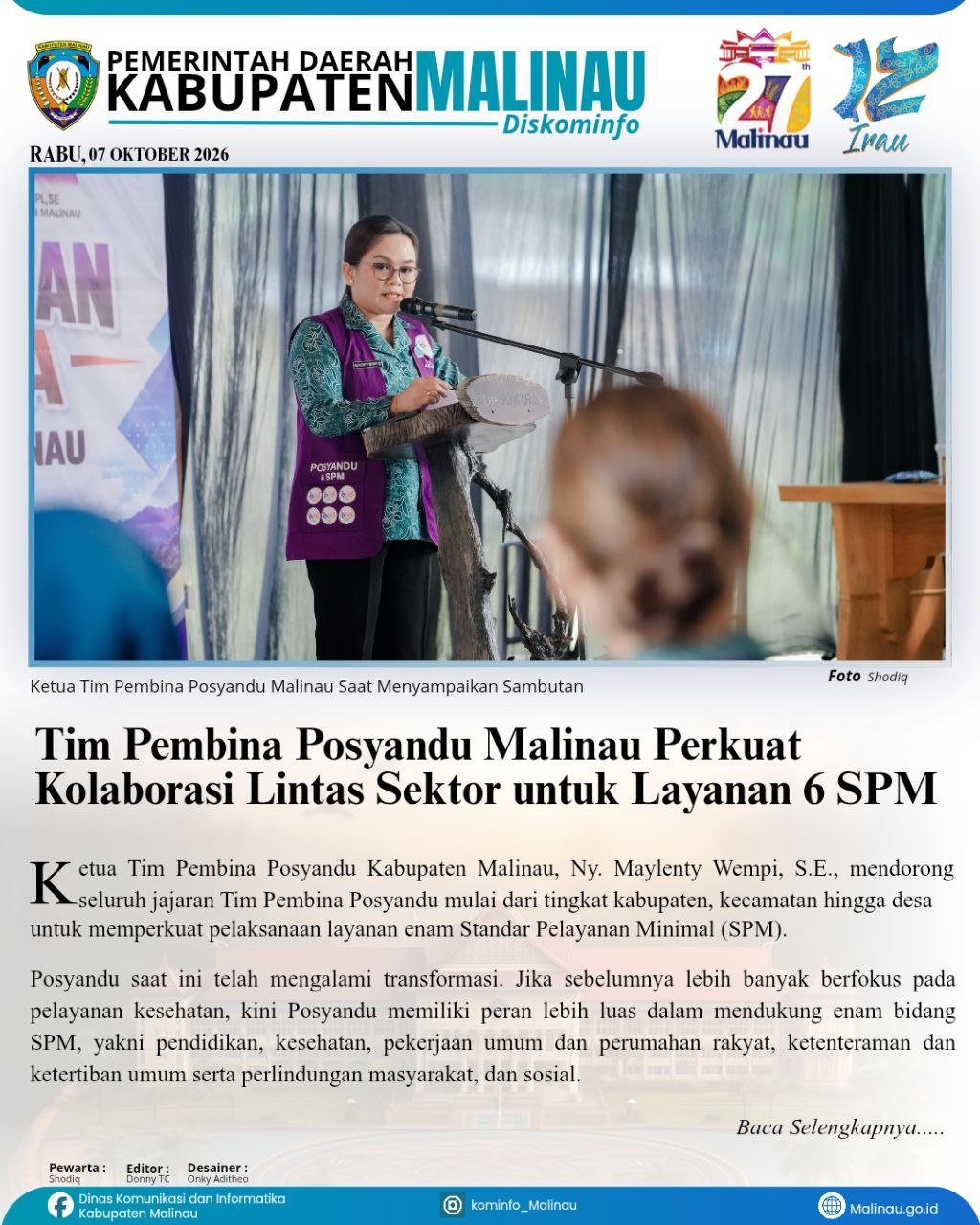 Tim Pembina Posyandu Malinau Perkuat Kolaborasi Lintas Sektor untuk Layanan 6 SPM