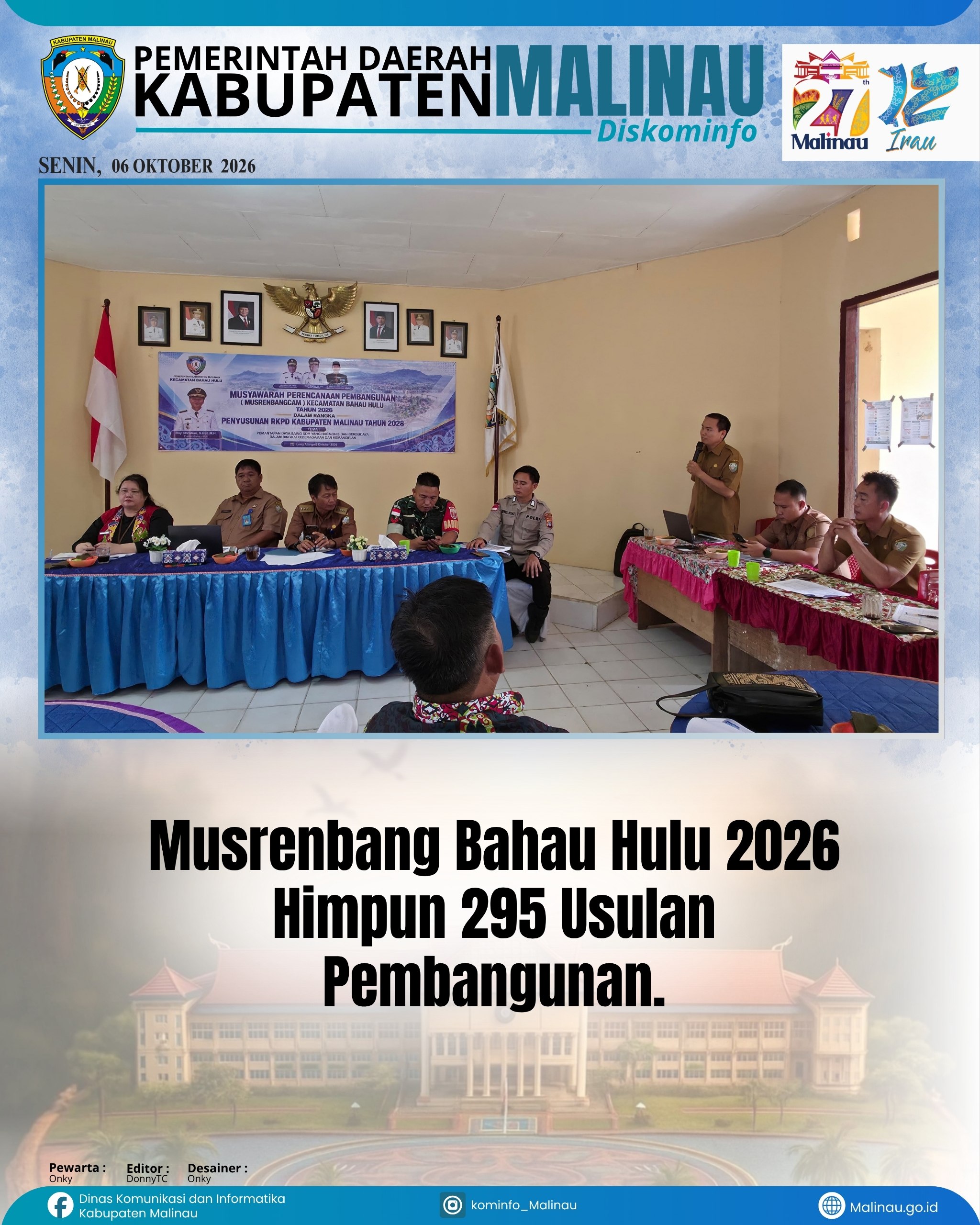 Musrenbang Bahau Hulu 2026 Himpun 295 Usulan Pembangunan.
