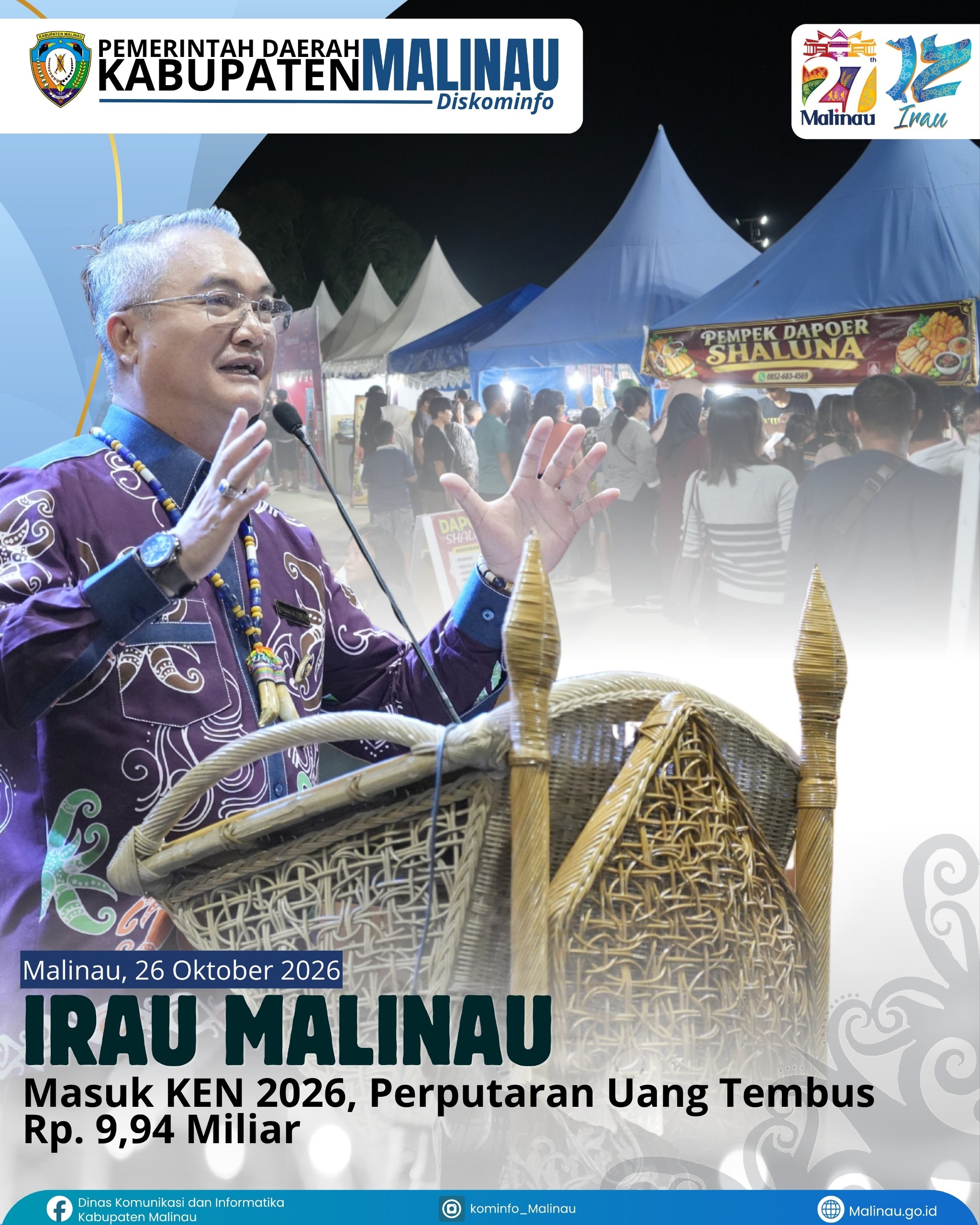Irau Malinau Masuk KEN 2026, Perputaran Uang Tembus Rp9,94 Miliar
