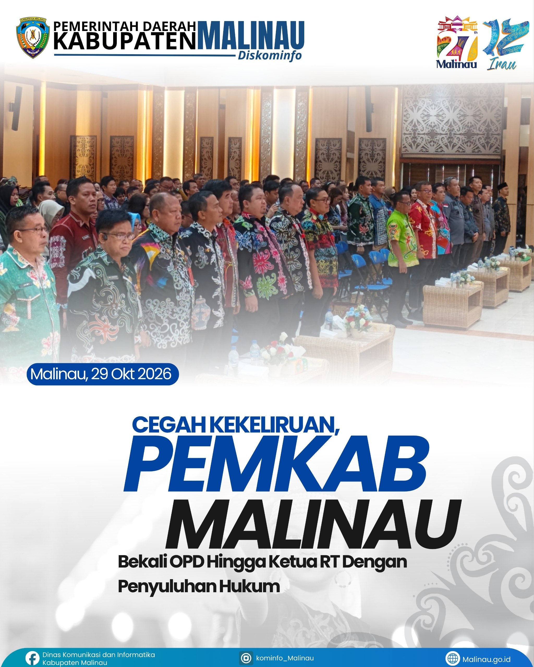 Cegah Kekeliruan dalam Kebijakan, Pemkab Malinau Bekali OPD hingga Ketua RT dengan Penyuluhan Hukum